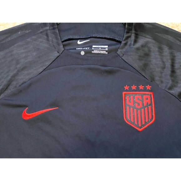 Team USA USWNT Nike Black Dri Fit Women's Strike Top Shirt Size Small Slim New - Picture 2 of 6